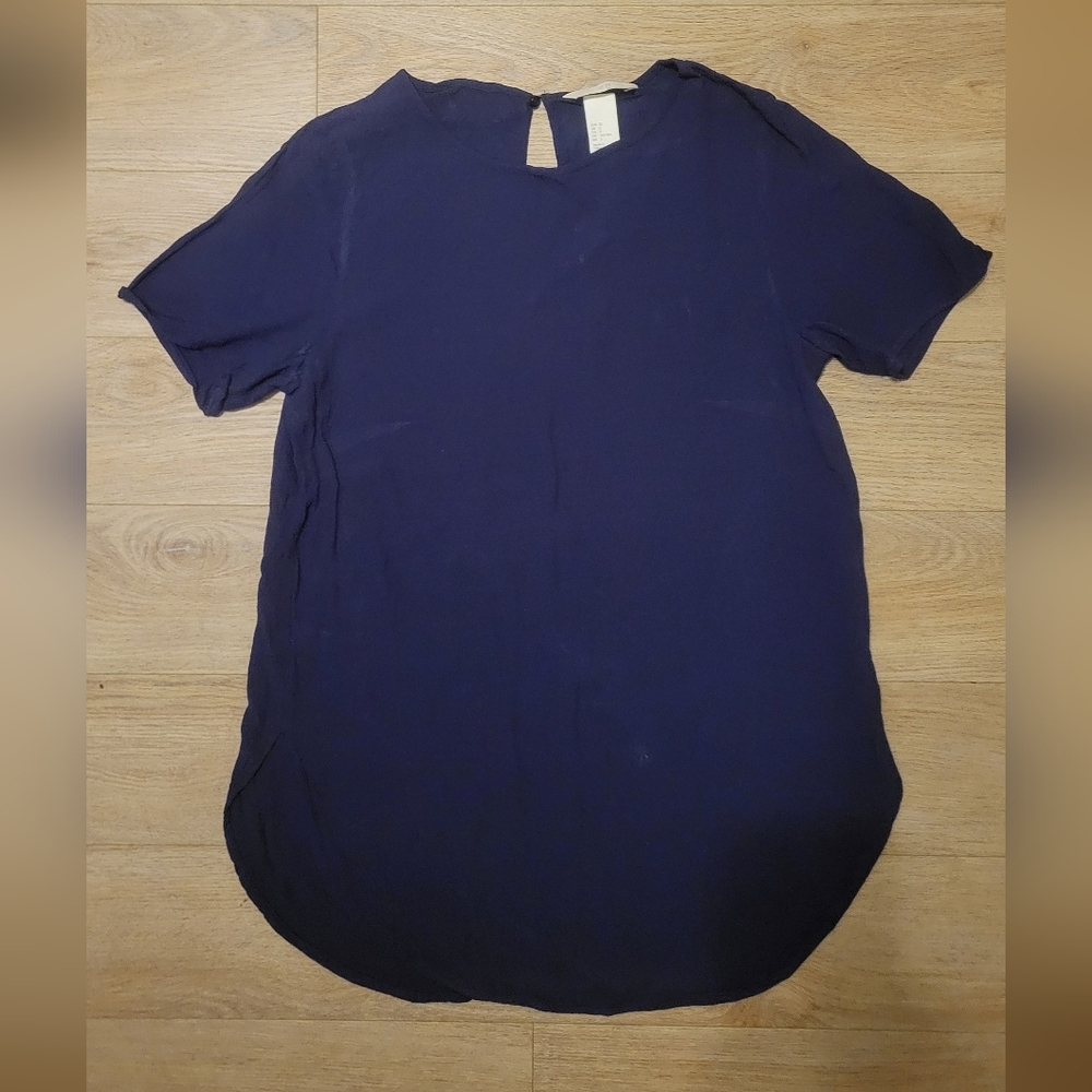 H&M Dark Blue Short Sleeve Top